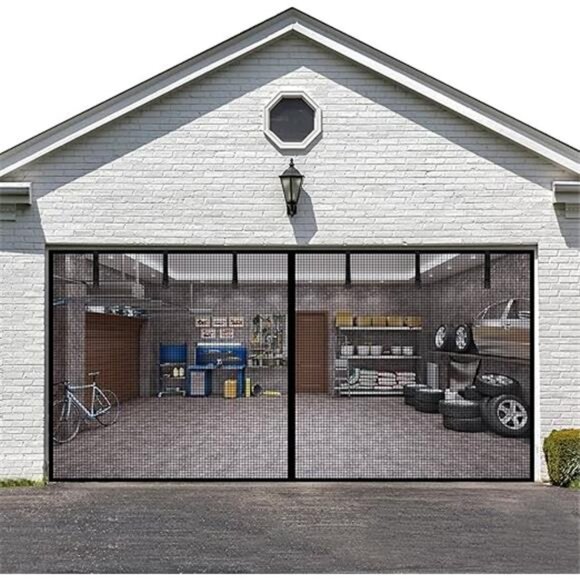 Garage Door Screen for 2 Car Garage Door-16x7FT Reinforced Fiberglass Screen - Picture 7 of 7